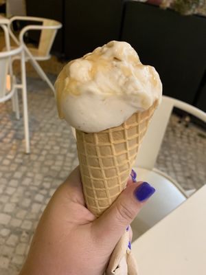 Caramel ice cream  at Scoop 'n Dough in Lisbon