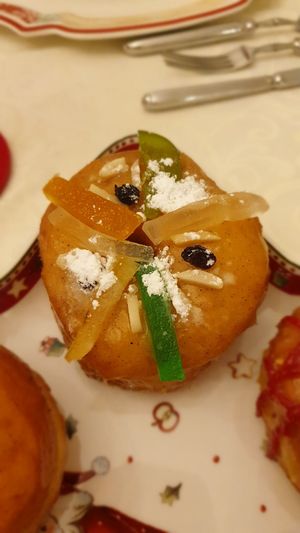 Bolo rei donut - amazing version of the traditional Portuguese Christmas cake at Scoop 'n Dough in Lisbon