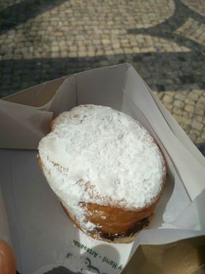 Chocolate hazelnut doughnut at Scoop 'n Dough in Lisbon