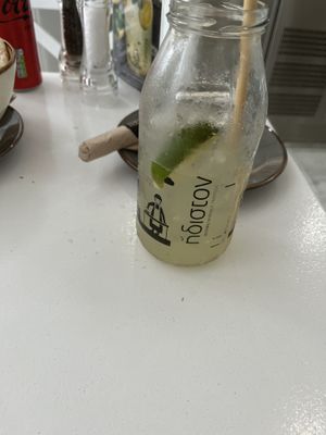 Homemade Greek lemonade   at Healthylicious in Mykonos