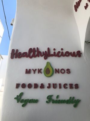 . at Healthylicious in Mykonos