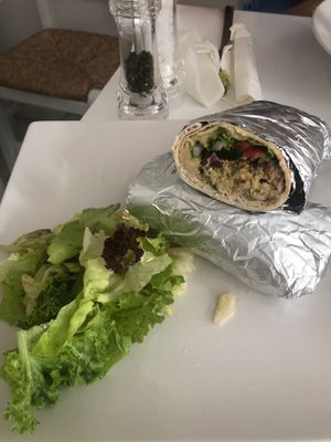 Burritos Falafel at Healthylicious in Mykonos