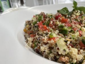 Quinoa salad!!  at Healthylicious in Mykonos