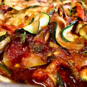 Vegetables slow baked in garlic, tomato, and olive oil sauce with Mexican spices. at IVANOPOBLANO in London