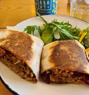 Jackfruit burrito at Foam Cafe in Bundoran