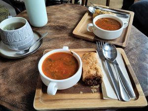 Mushroom sausage roll and soup deal at Myo in Cork