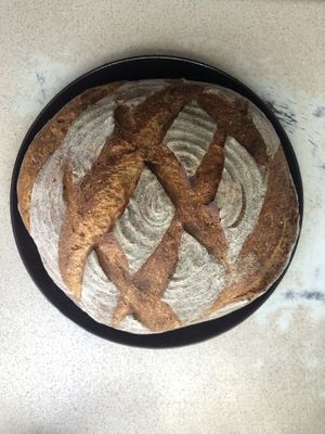 Sourdough loaf of bread at Medicine in Birmingham