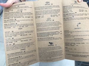 Menu back at Same Same but Different - Asa Norte in Brasilia
