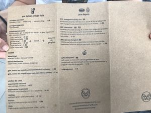 Menu front at Same Same but Different - Asa Norte in Brasilia