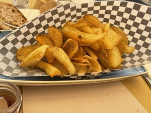 Fried potatos   at Rosemary in Rome