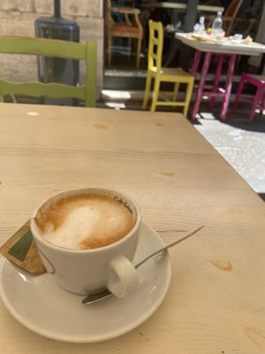 Beautiful soy cappuccino at Rosemary, Rome, Italy  at Rosemary in Rome