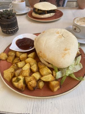 Tofu panini with potatoes  at Rosemary in Rome