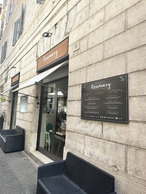Outside the restaurant   at Rosemary in Rome