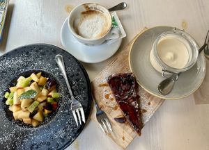 Vegan breakfast spread   at Rosemary in Rome