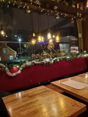 Inside decorations at Lovetann Kaffebar in Bergen