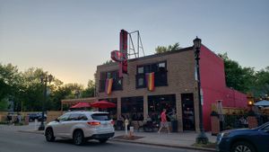 Exterior, June 2021. Has outdoor seating. at Red Cow in St Paul