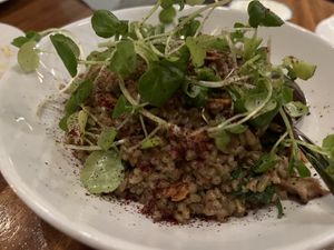 Mushroom freekeh  at Arabica Bar & Kitchen in South East London