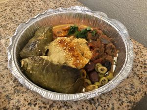 Vegetarian Platter (sans feta)  at Oasis Restaurant and Catering in Pismo Beach