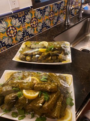Our Dolmas (Stuffed grape leaves) are vegan and delicious at Oasis Restaurant and Catering in Pismo Beach