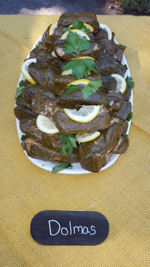 Stuffed Grape Leaves at Oasis Restaurant and Catering in Pismo Beach