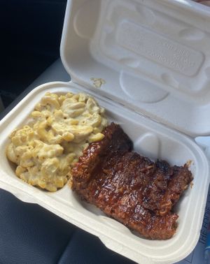 Ribz and Mac n cheese   at 7Vegans HI - Pop Up  in Aiea