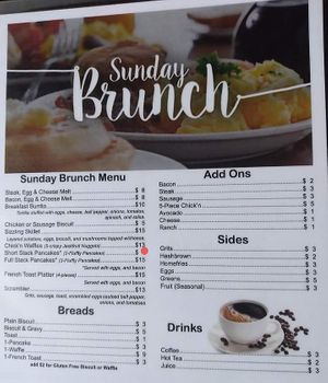 Sunday Brunch Menu at Southern Vegan Soul Cafe in Macon