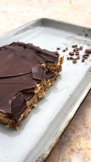 RAW Peanut Slab (homemade Snickers) at Le Surfing in Seignosse