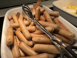vegan sausages  at Tibits - Gundeli in Basel