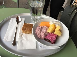 dessert plate from the buffet at Tibits - Gundeli in Basel