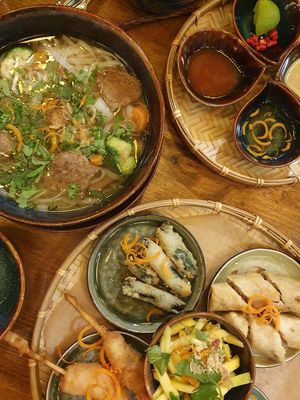 Vegan pho and the mixed tapas plate at Bao Bao in Hamburg