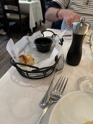 Bread and dipping oil  at Tresca in Boston