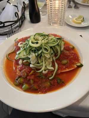 Vegan ravioli  at Tresca in Boston