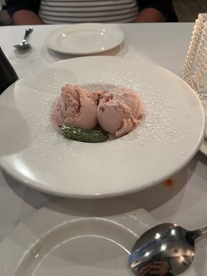 Strawberry gelato  at Tresca in Boston