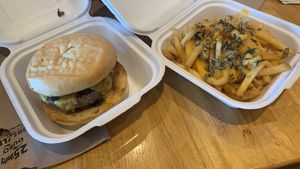 Vegan burger  at Toasted - UCF in Orlando