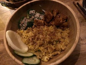 Fried rice at The Future is Up to You in Berlin