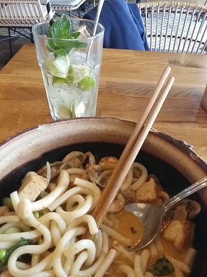 Nice main dish, lovely lemonade at The Future is Up to You in Berlin