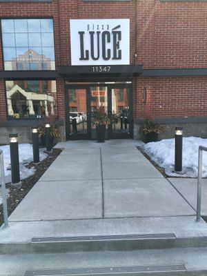 Outside at Pizza Luce in Eden Prairie