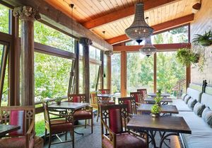 Enclosed Patio Seating at True Nature Healing Arts Organic Cafe in Carbondale