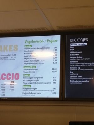 Menu in de cafetaria at Het Wapen van Stellendam in Stellendam