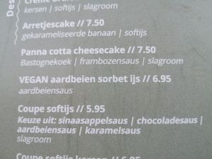 Vegan on the menu at Het Wapen van Stellendam in Stellendam