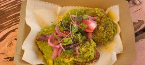 Avocado toast at Full Stop Station in Louisville