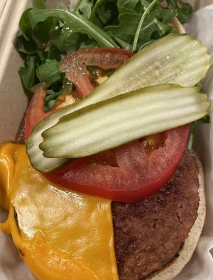 Beyond burger  at Full Stop Station in Louisville