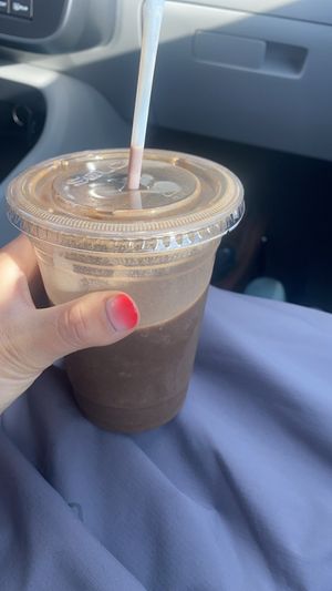 Acai smoothie with hemp protein powder   at Full Stop Station in Louisville