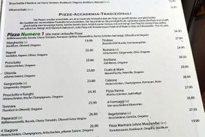 Menu 2024, v+ for vegan at Azzurro in Zurich