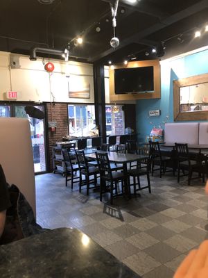 Seating at West Coast Waffles in Victoria