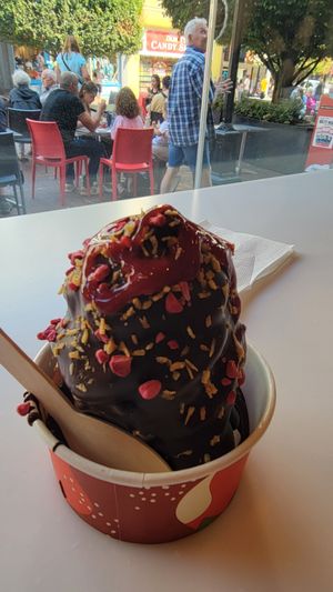 Raspberry toppingz at Chocolat Favoris in Victoria