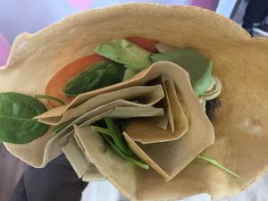 Vegan crepe  at Sensibles in Cordoba