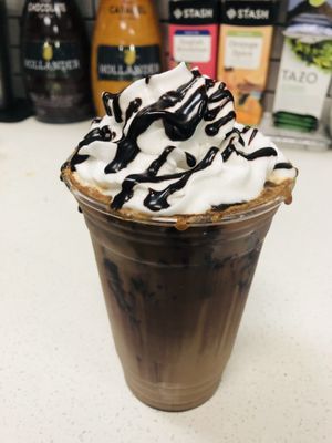 Iced oat milk mocha  at Larry & Kristi's Bakery in Bremerton