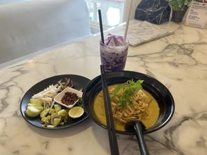 Khao soi  at Vegan Garden in Pathum Thani