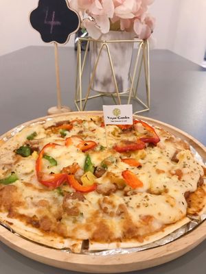 Pizza at Vegan Garden in Pathum Thani